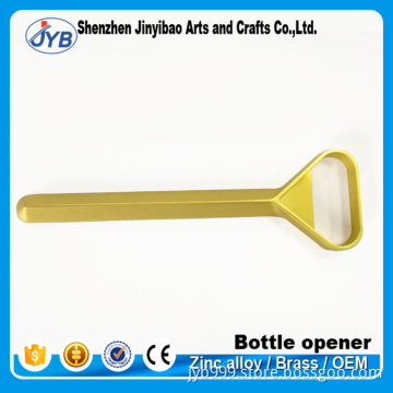 fancy quality custom logo metal golden long handle beer bottle opener